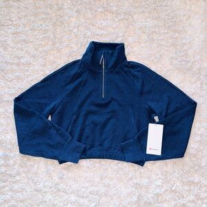 Heathered Indochine Blue Scuba Oversized 1/2 Zip Funnel Neck
*Waffle Lululemon